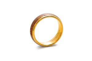 Koa Eternity Ring - Curved Gold