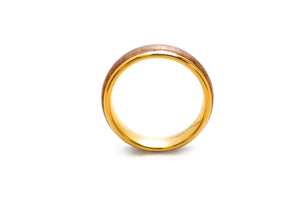 Koa Eternity Ring - Curved Gold