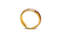 Koa Eternity Ring - Curved Gold