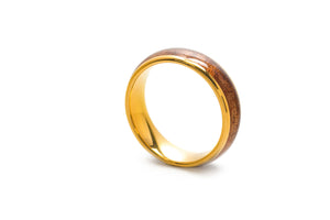 Koa Eternity Ring - Curved Gold