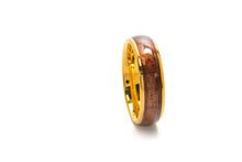 Koa Eternity Ring - Curved Gold