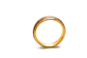 Koa Eternity Ring - Curved Gold