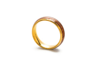 Koa Eternity Ring - Curved Gold