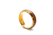 Koa Eternity Ring - Curved Gold