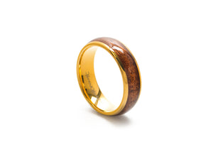 Koa Eternity Ring - Curved Gold