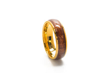 Koa Eternity Ring - Curved Gold