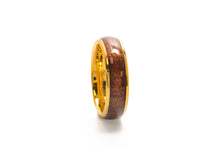 Koa Eternity Ring - Curved Gold