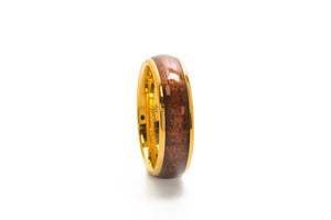 Koa Eternity Ring - Curved Gold