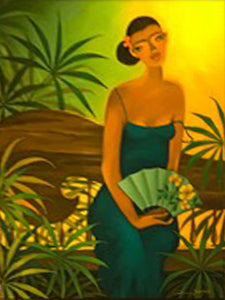 Original Painting: Gracious Hawaiian Beauty  by Tim Nguyen