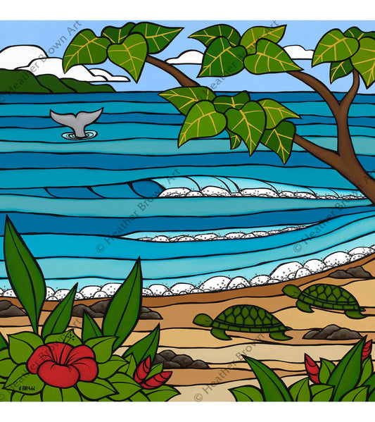 Honu Paradise de Heather Brown - Edición limitada Giclée