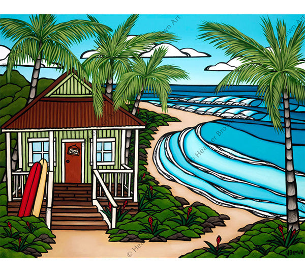 Hawaii Bungalow de Heather Brown - Edición limitada Giclée