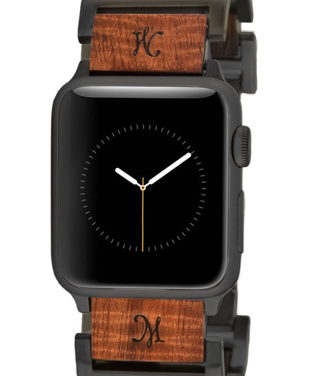 Koa Hybrid Black Apple Watch Band Martin MacArthur
