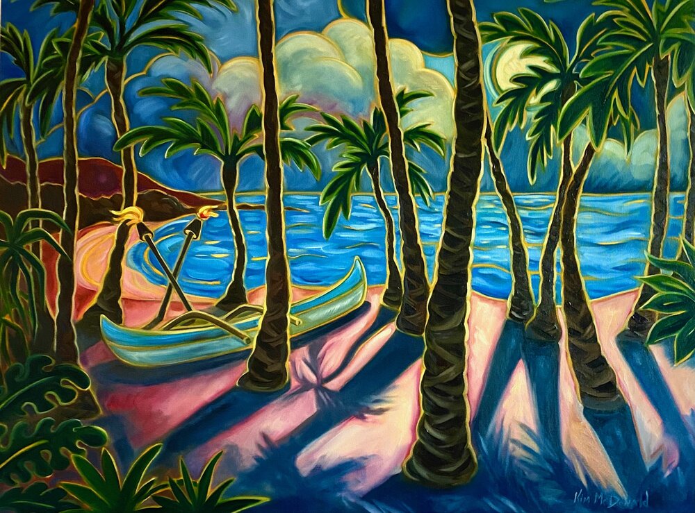 Moonrise Over Mama's by Kim McDonald, supporting Maui fire relief efforts