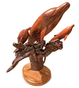 Koa Wood Sculpture "Triple Play" by Craig Nichols
