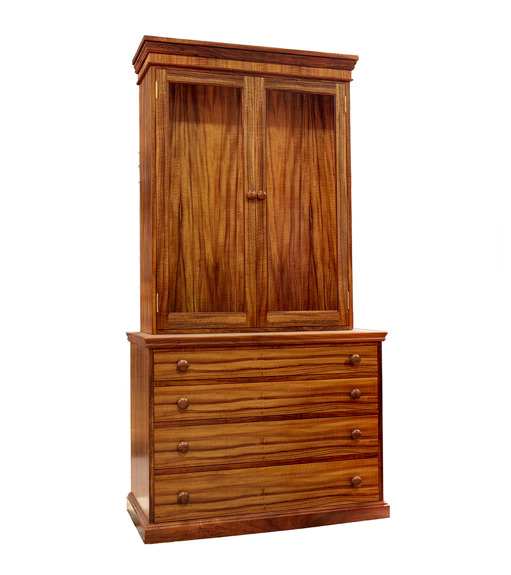 Heritage China Hutch with One Pair of Double Doors