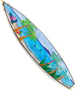 Surfboard "Dolphin Ohana" by Julie Sobolewski