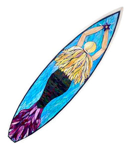 Surfboard "Golden Mermaid" by Julie Sobolewski