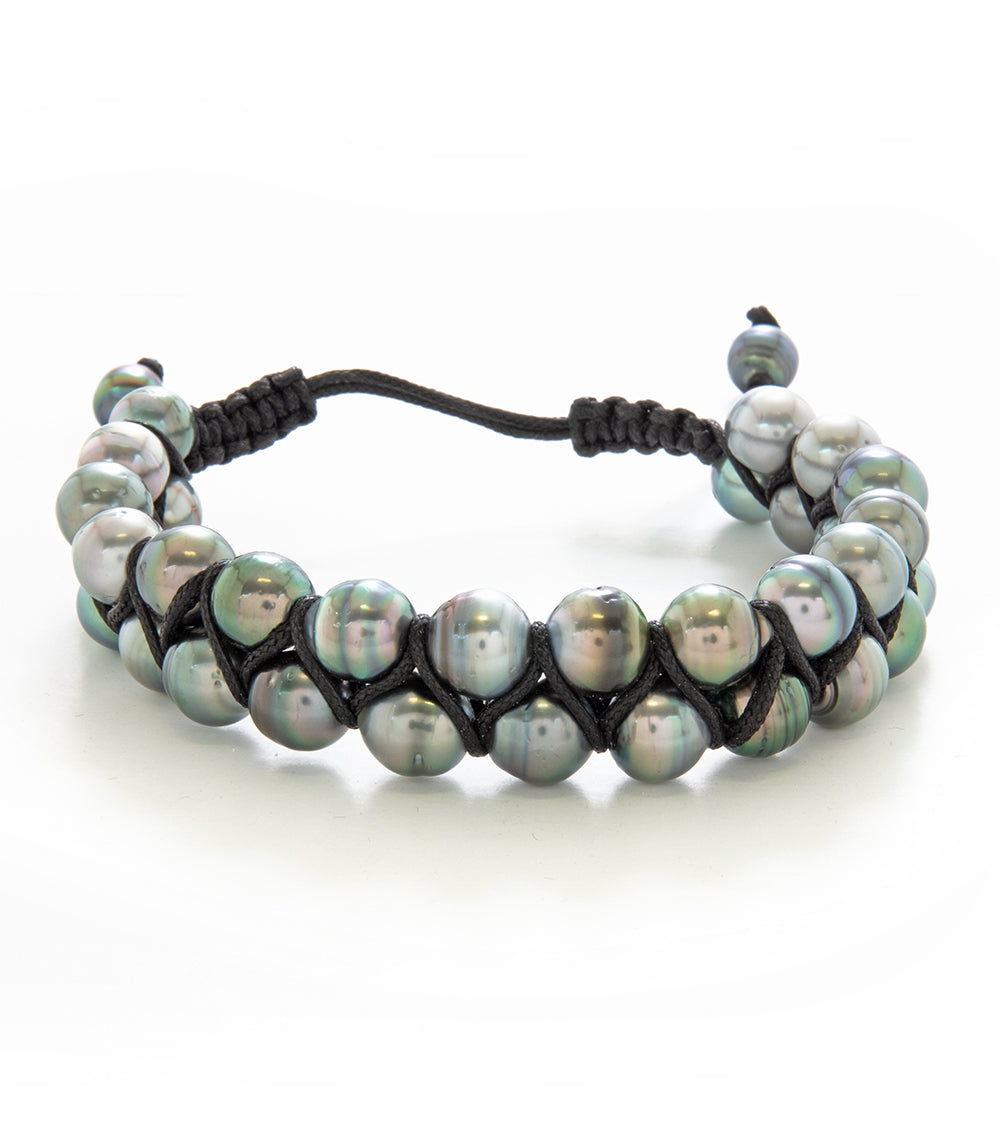 Woven Tahitian Pearl Bracelet (34 Pearls)- 36956C