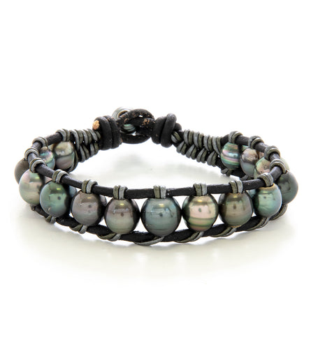 Woven Tahitian Pearl Bracelet (16 Pearls)- 36975C