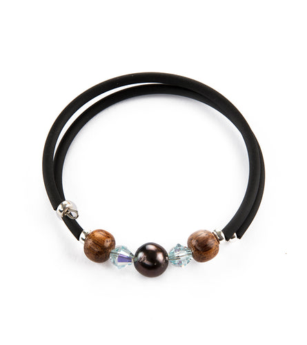 Tahitian Pearl Light Azore Black Adjustable Bracelet