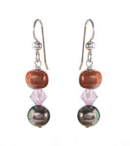 Tahitian Pearl Light Rose Earrings