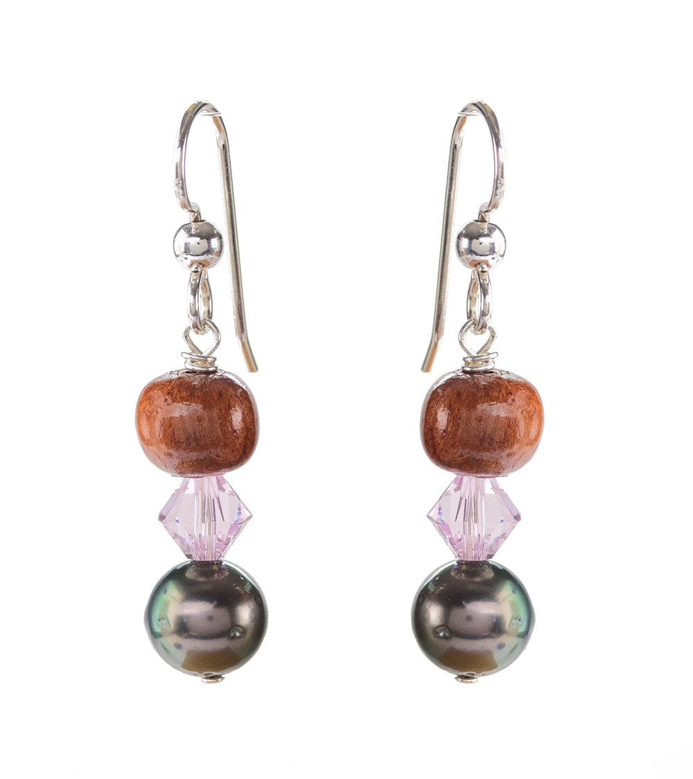 Tahitian Pearl Light Rose Earrings