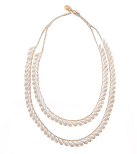 Double Layer w/ Niau Sliced Shells Necklace - 53718