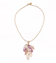 Grape, Niau, Sliced Shells Rose Gold Necklace - 53719