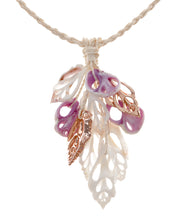 Grape, Niau, Sliced Shells Rose Gold Necklace - 53719