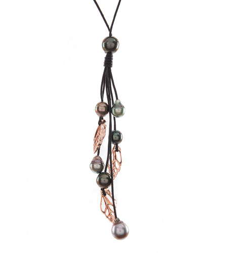 Pearl Strand, Grape Shell w/ Rose Gold Necklace 53753