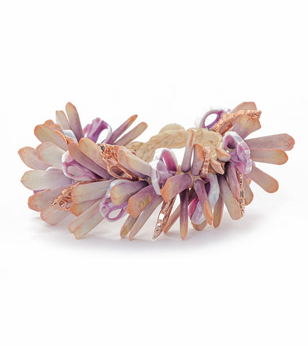 Pink Vana w/Purple Sliced Shell Bracelet 54302