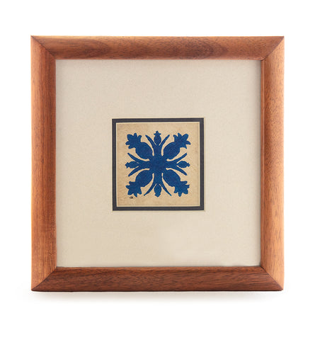 Hawaiian Quilt Tapa (8x8 Blue) by Joanne How