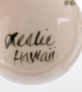 Hawaiian Ceramic Ornament - Plumeria Lauae