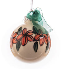 Hawaiian Ceramic Ornament - Red Plumeria