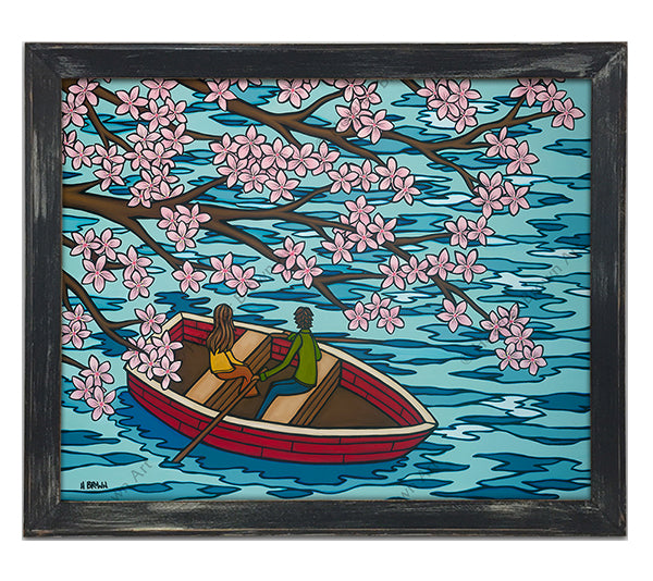 Amor y Sakura de Heather Brown - Prueba de artista