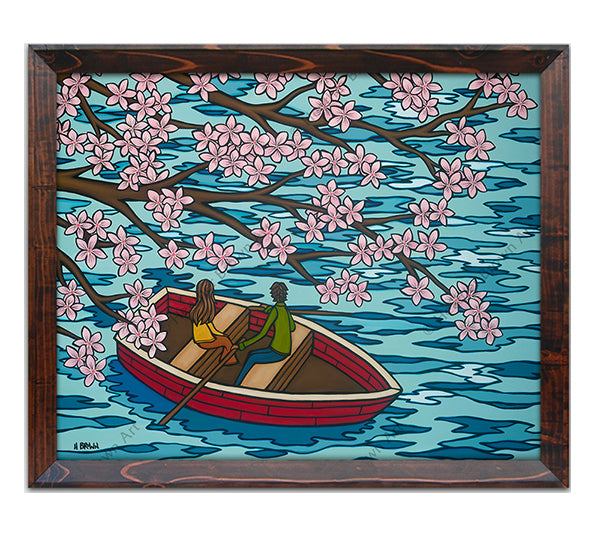 Amor y Sakura de Heather Brown - Prueba de artista