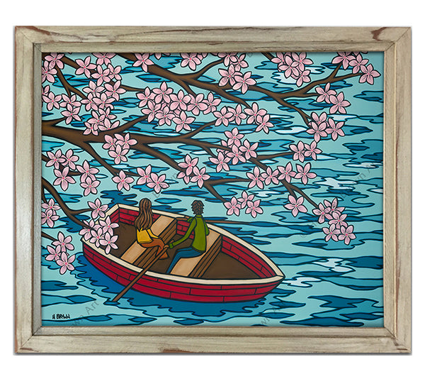 Amor y Sakura de Heather Brown - Prueba de artista