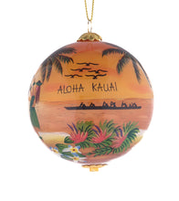 Glass Ornament - Sun Hula Hawaii