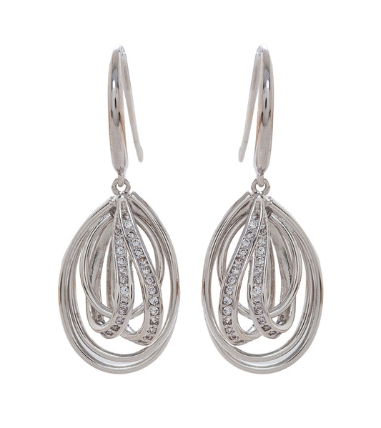Teardrop Earrings, Cubic Zirconia