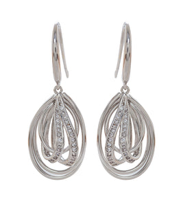 Teardrop Earrings, Cubic Zirconia