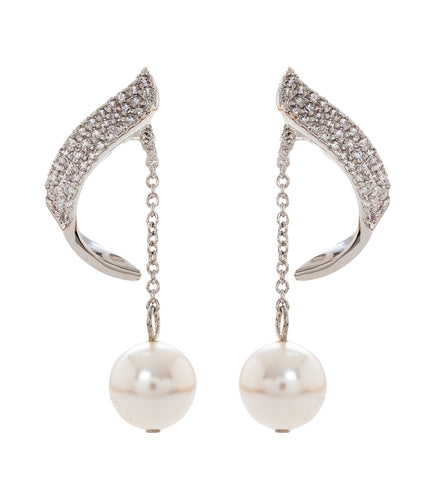 Pearl Cuff Earrings
