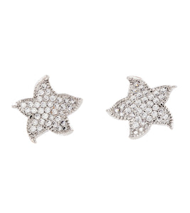 Starfish Earrings, Cubic Zirconia Pave