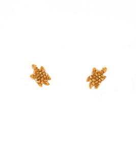 Gold plated Honu Earrings, Extra Small