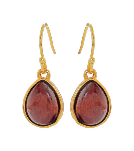 Pendientes de lágrima única de koa