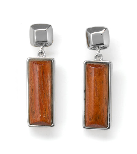 Rectangle Drop Earrings Koa Fine Jewelry