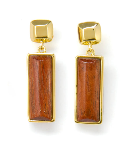 Rectangle Drop Earrings Koa Fine Jewelry