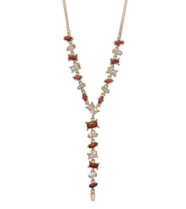 Koa Cubic Zirconia Necklace Rhodium Plated