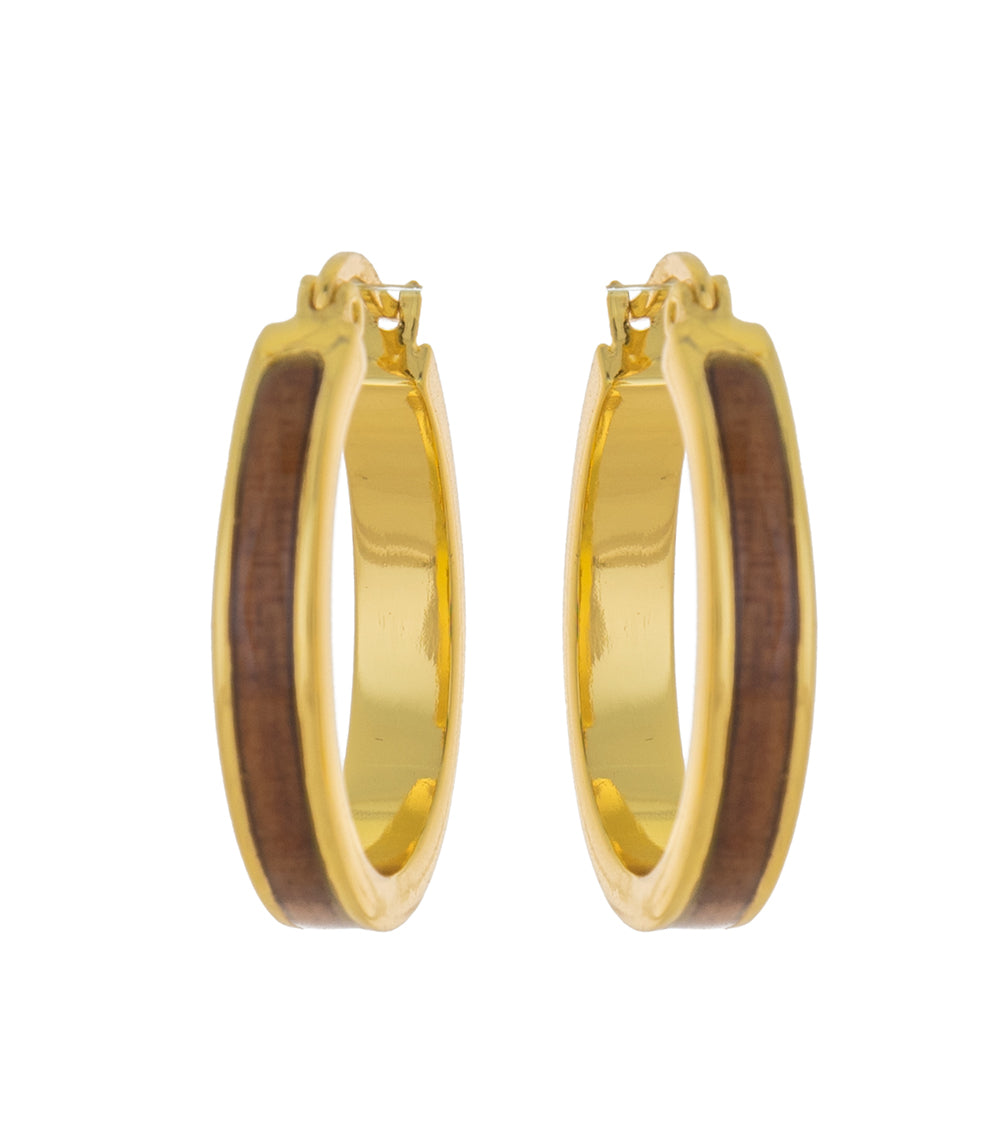 Koa Hoops Earrings 25mm - MJHC36444
