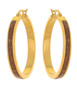 Koa Hoops Earrings 35mm - MJHC36446