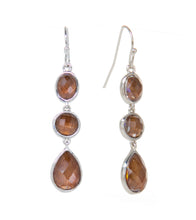 Koa Gemstone 3-Drop Earrings